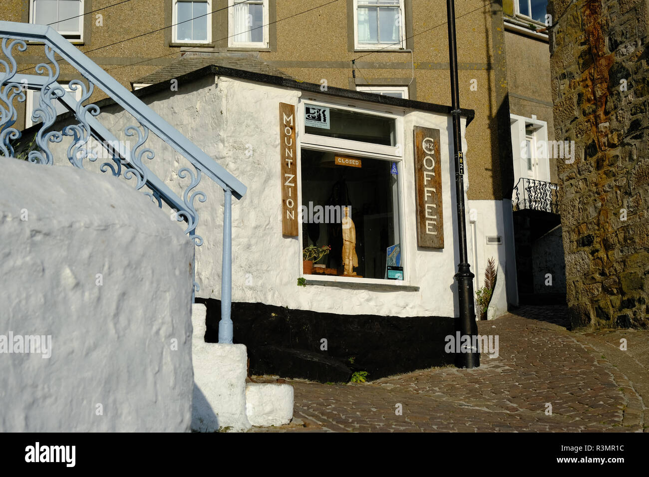 Mount Zion Coffee shop stands overlooking the harbour at St Ives in
