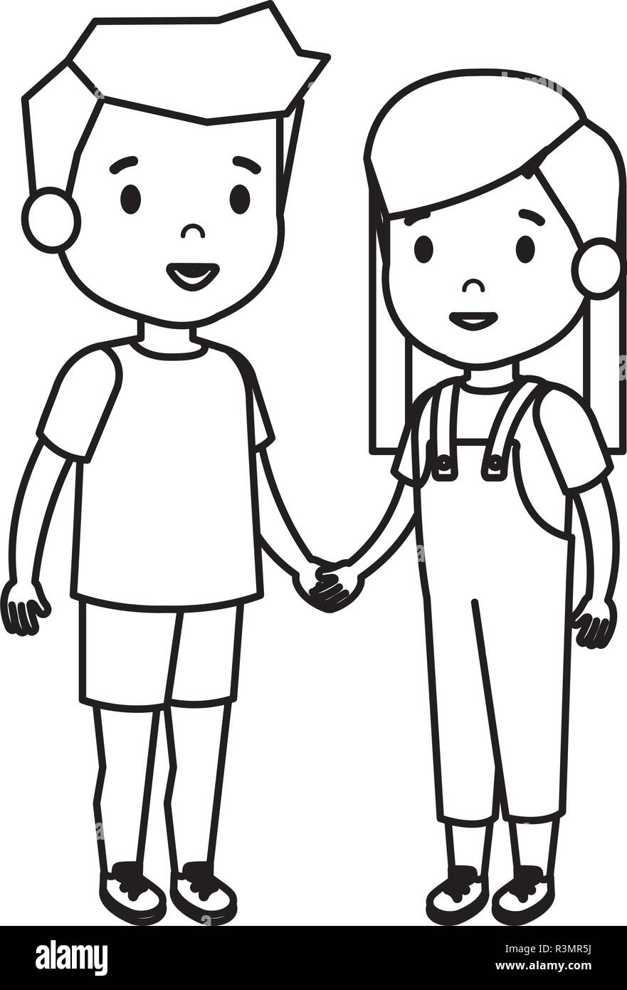 cute little kids couple Stock Vector Image & Art - Alamy