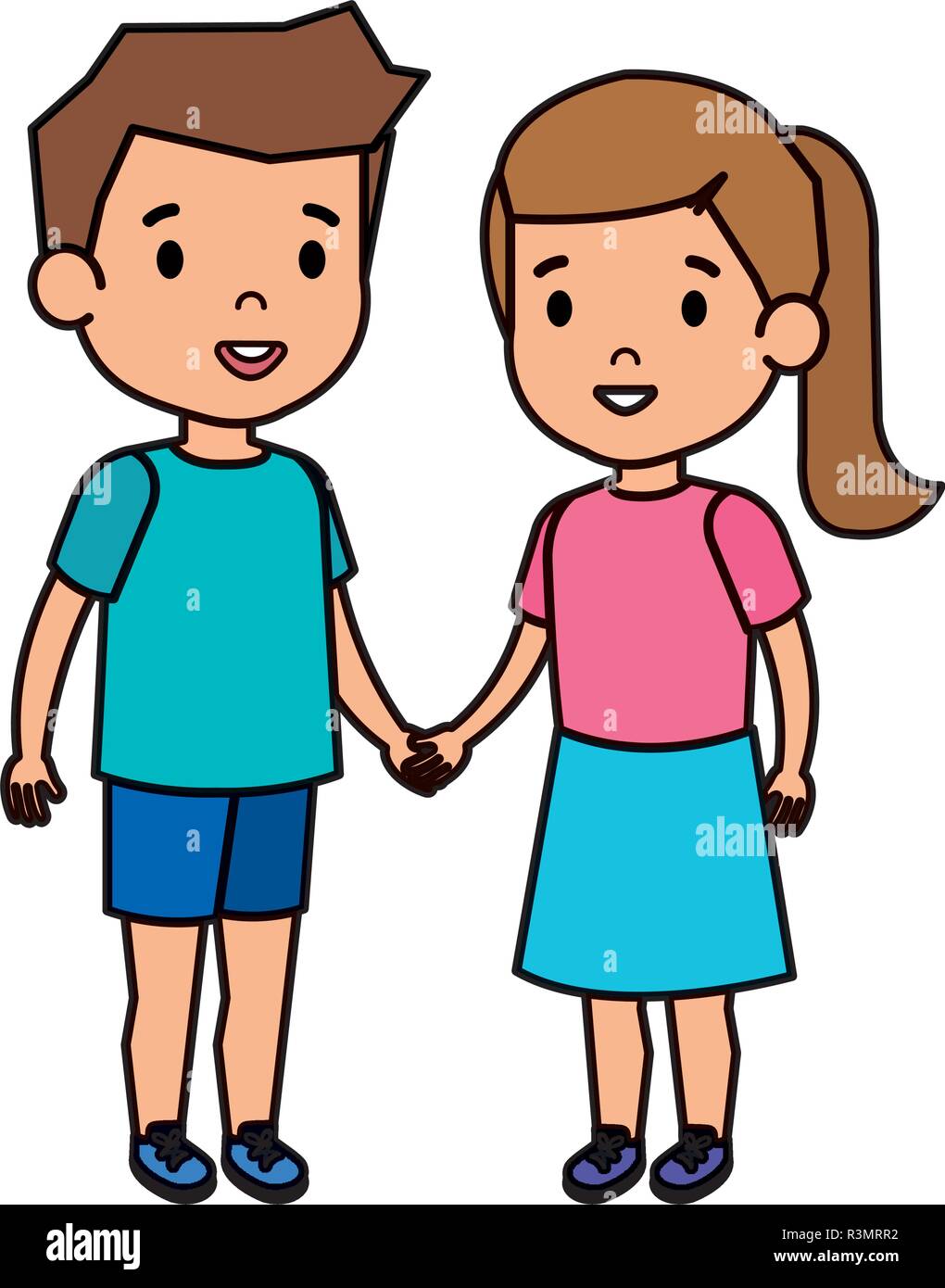 cute little kids couple Stock Vector Image & Art - Alamy