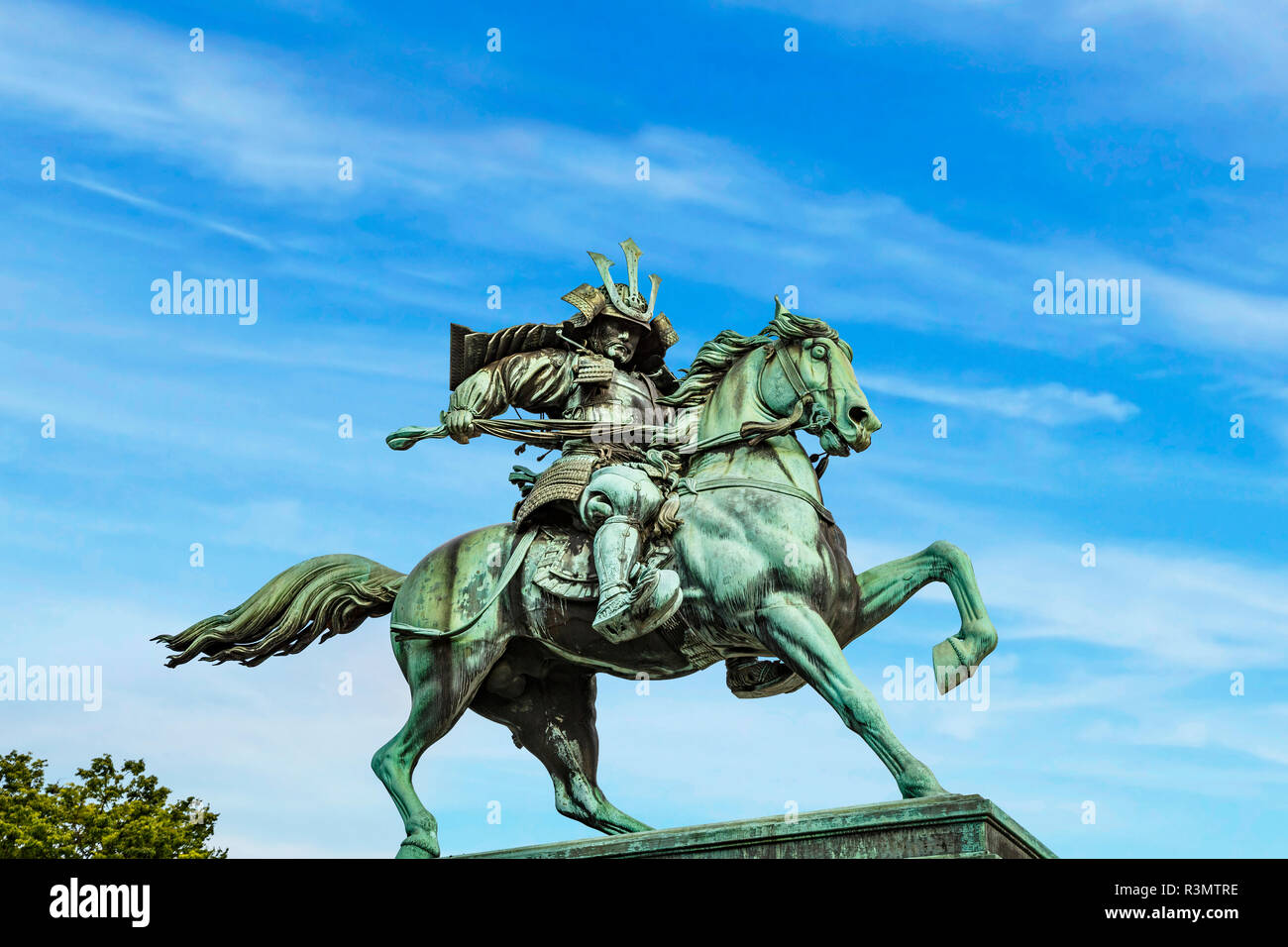 Tokyo Japan Statue Of Kusunoki Masashige A Samurai Warrior On His Horse Near The Imperial Palace And Edo Castle Stock Photo Alamy
