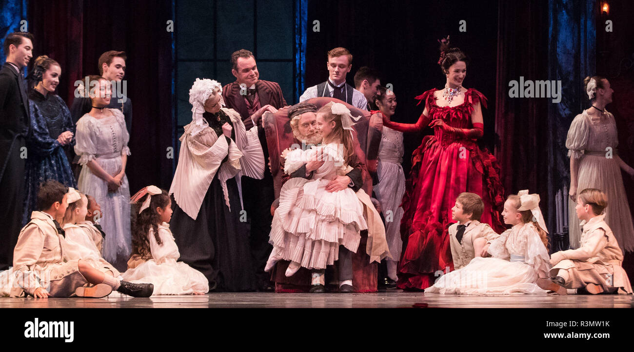 Dancers perform during a photo call for Birmingham Royal Ballet's production of The Nutcracker