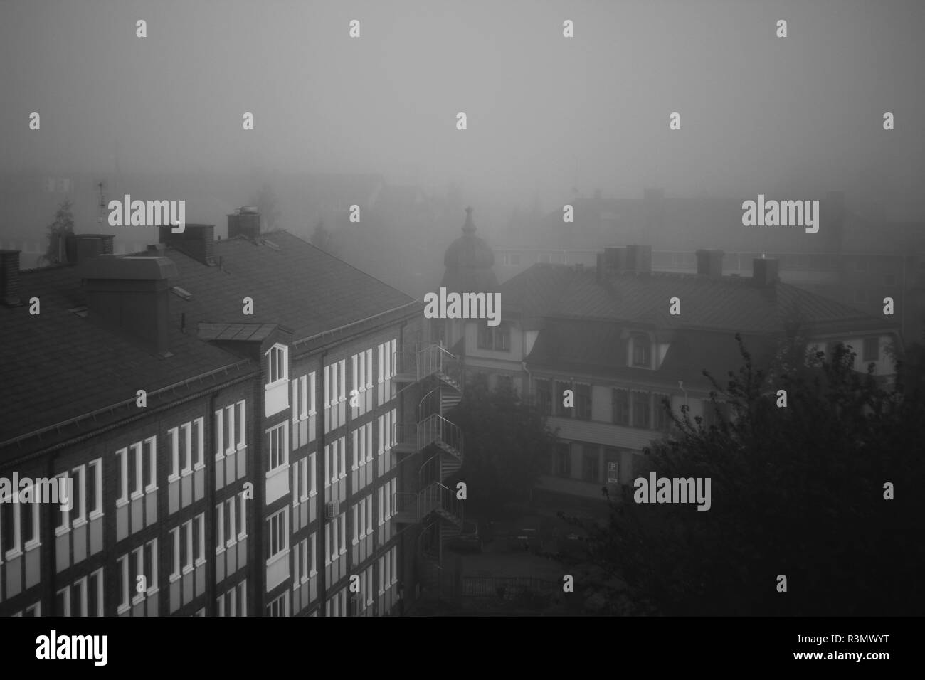 Fog ceiling Black and White Stock Photos & Images - Alamy