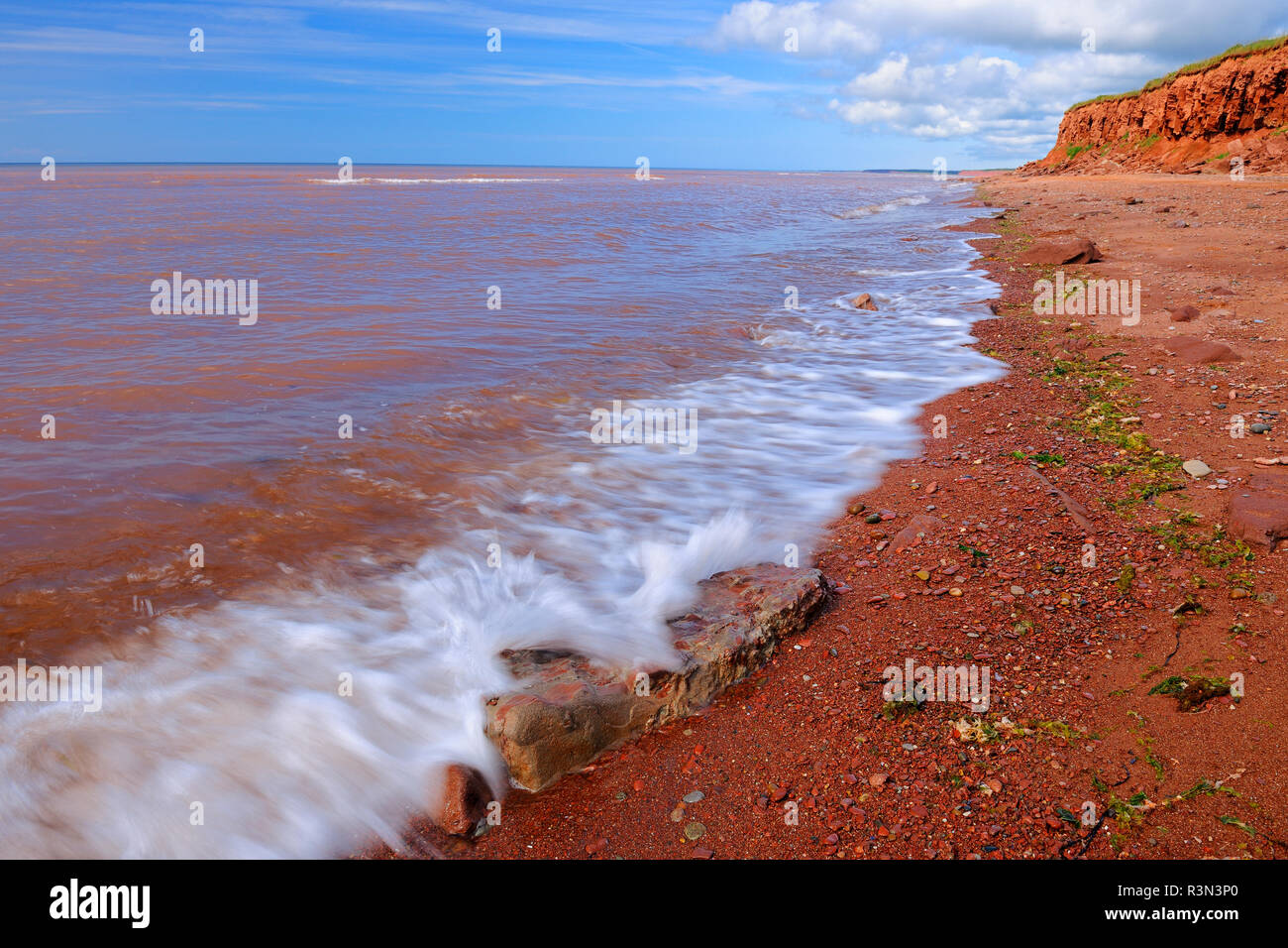 Canada, Prince Edward Island, Campbellton. Waves along Gulf of St