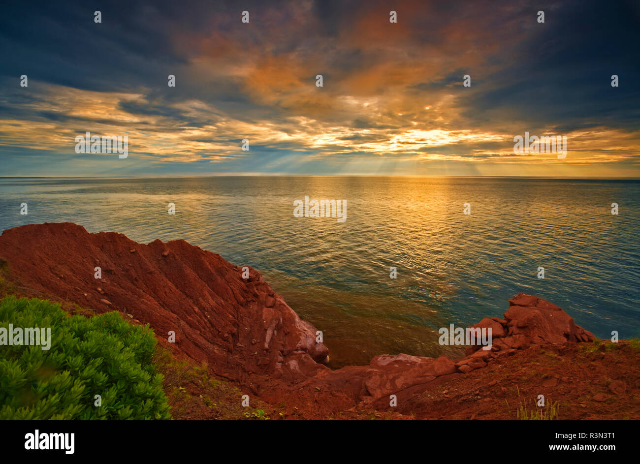 Canada, Prince Edward Island, Campbellton. Sunset on Gulf of St