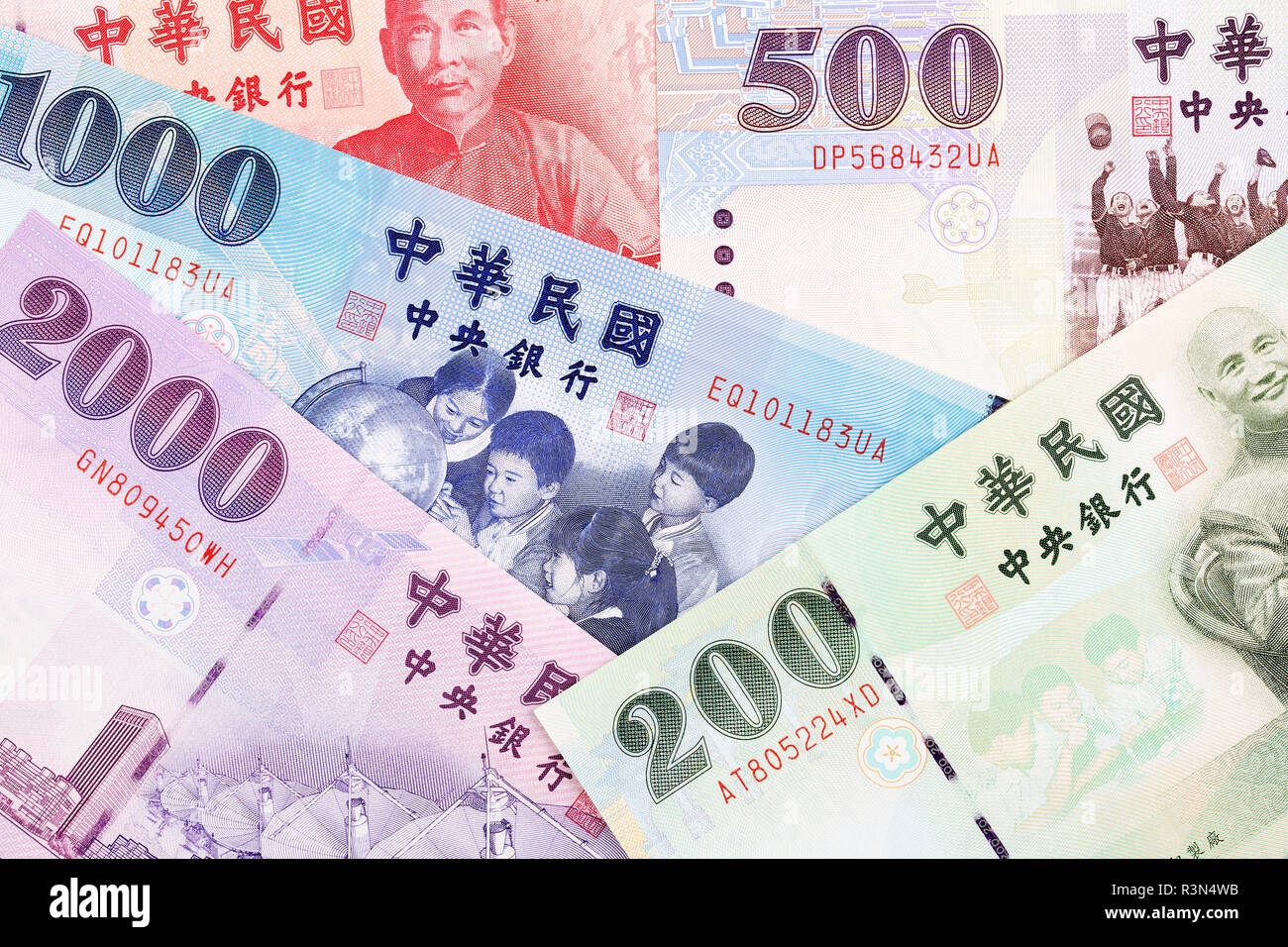 Money from Taiwan, a business background Stock Photo