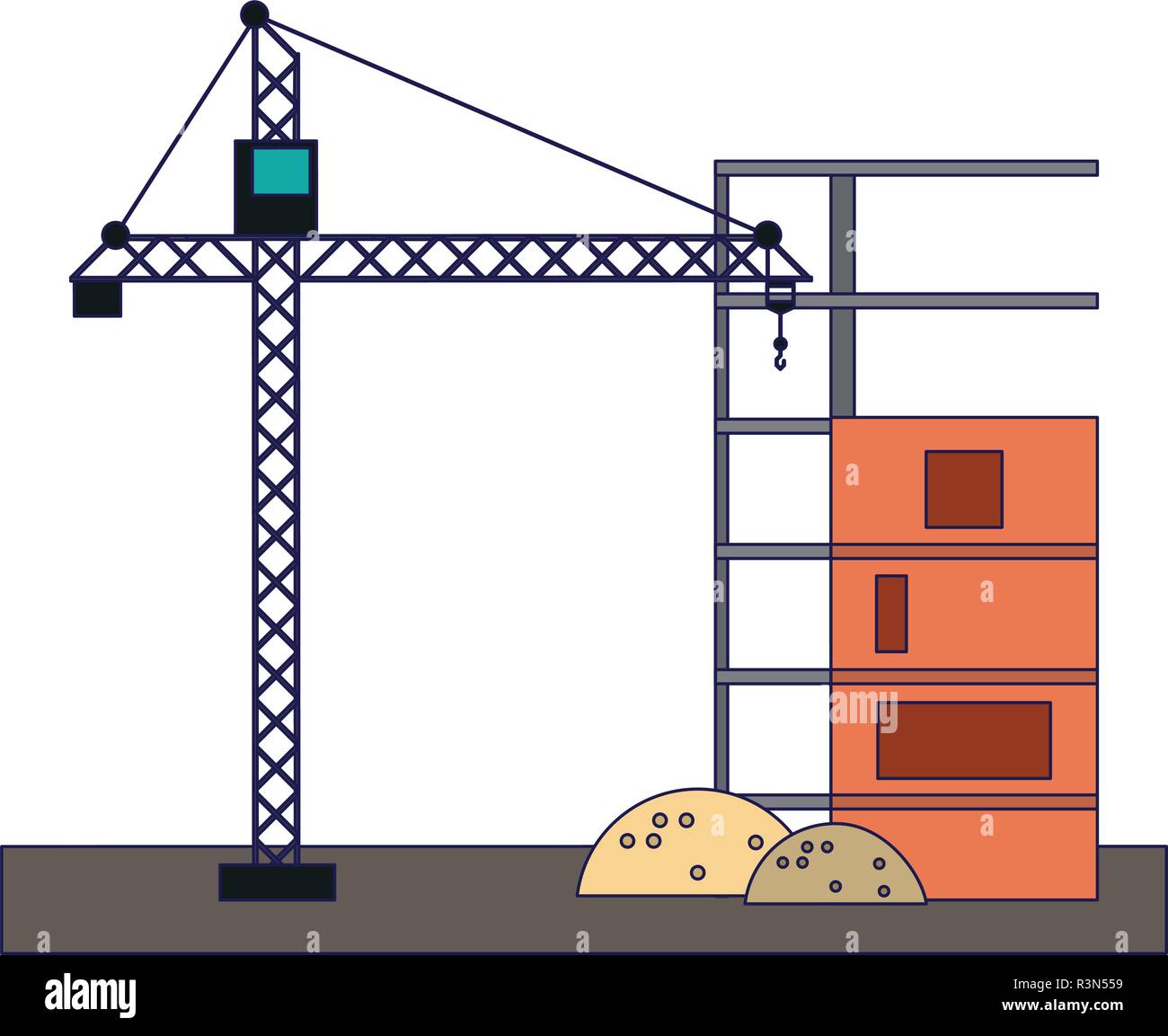 Construction crane tower Stock Vector Image & Art - Alamy