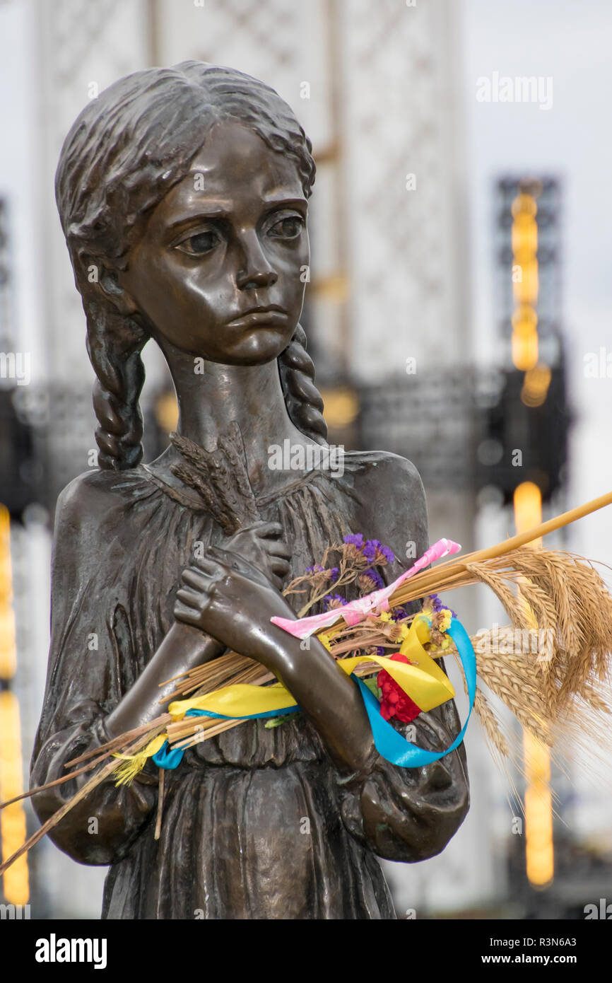 Statue at the Holodomor Genocide Memorial, Kiev, Ukraine Stock Photo