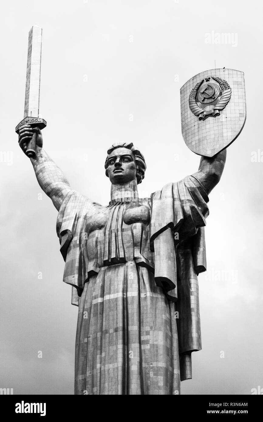 The Motherland Monument at the National Museum of the History of Ukraine in the Second World War. Stock Photo