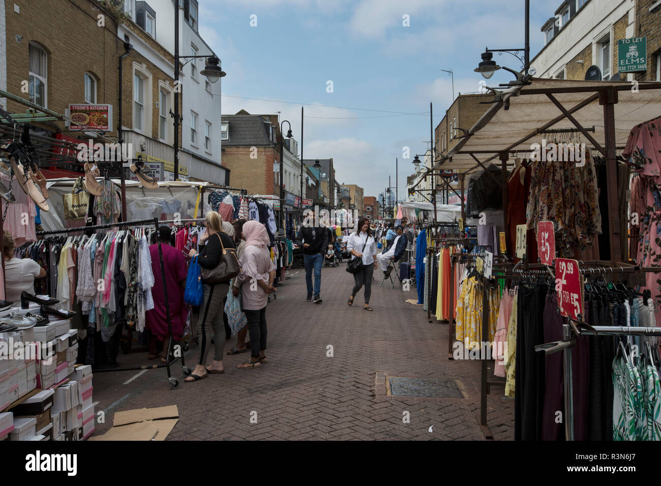 Roman Road Market, traditional East End market street which has been