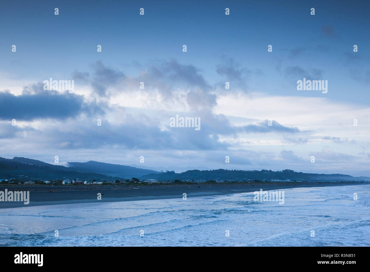 New Zealand, South Island, West Coast, Greymouth, beach, morning Stock Photo