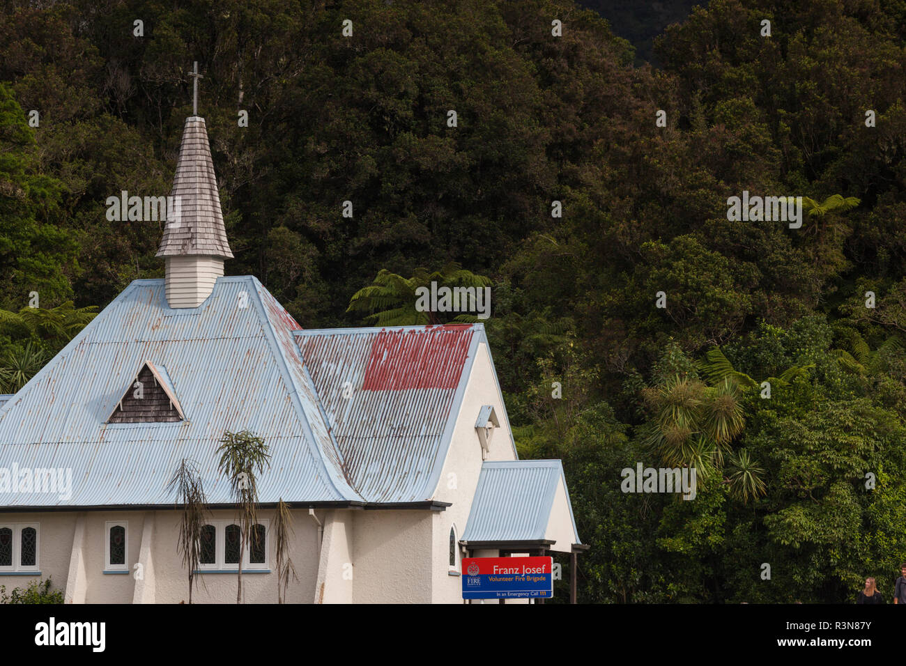 New Zealand, South Island, West Coast, Franz Josef, town church Stock Photo