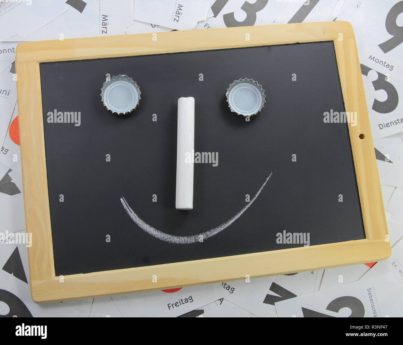 slate with face Stock Photo