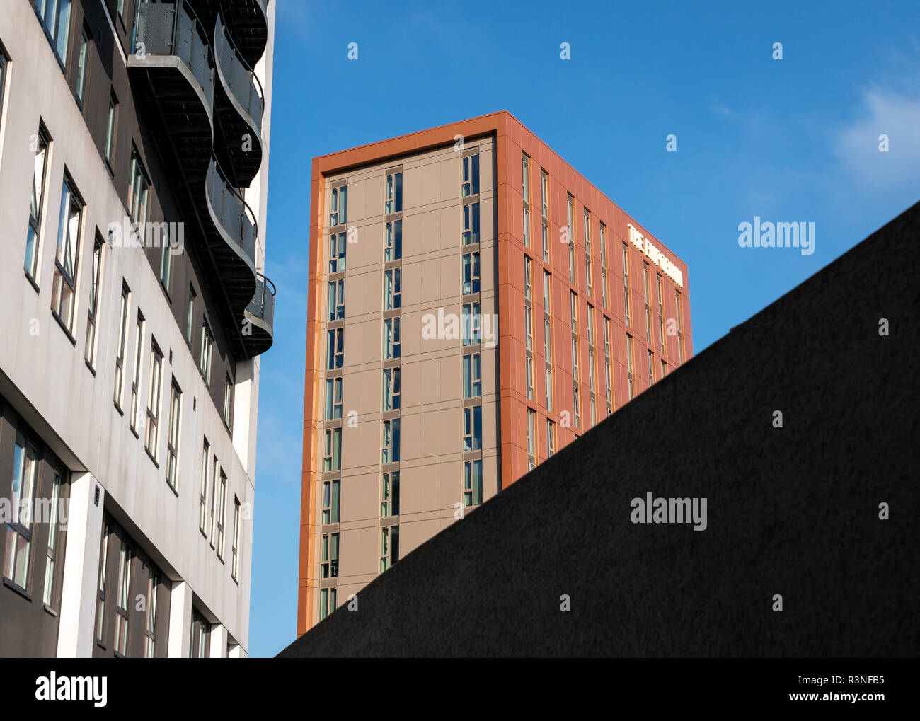 The top of the Emporium building in central Birmingham. Stock Photo