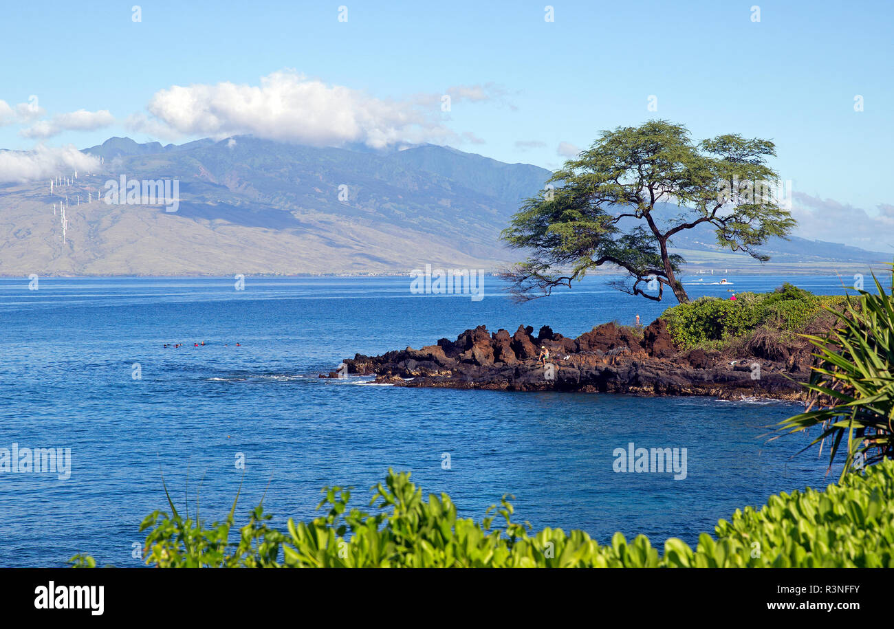 Wailea coast on Maui island, USA Stock Photo