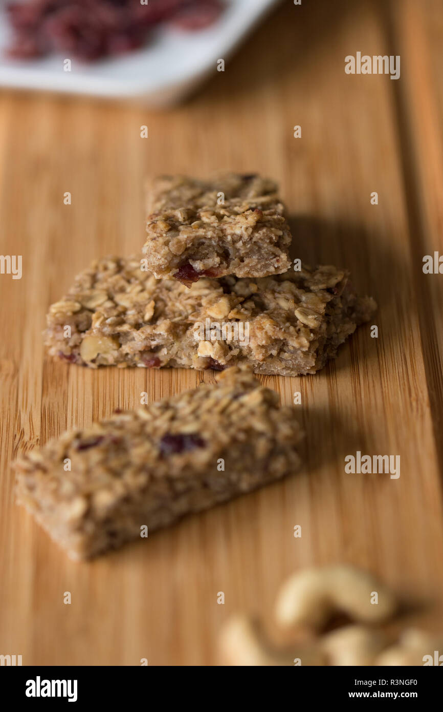 Homemade Cereal bars Stock Photo