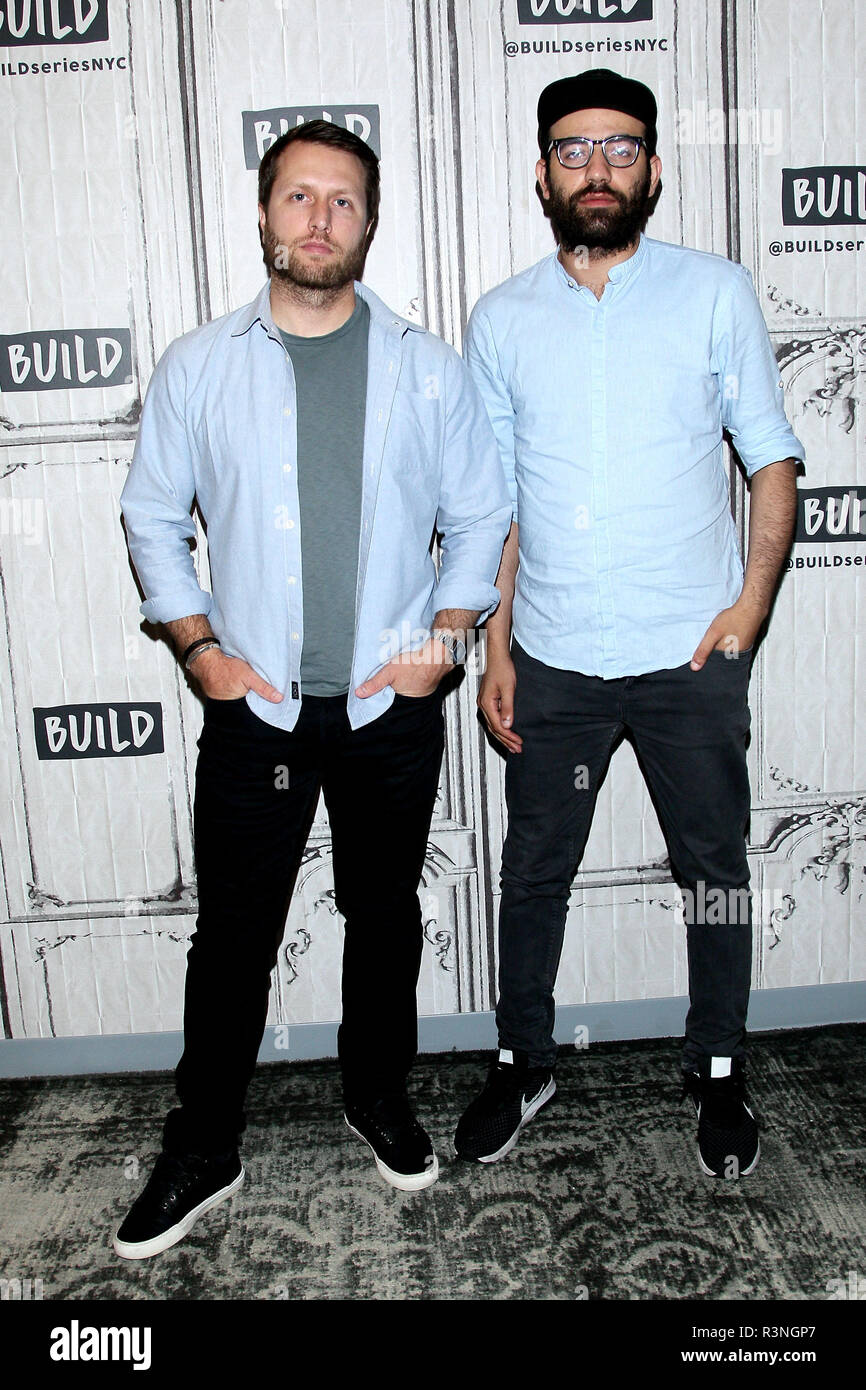 NEW YORK, NY - JULY 07:  Producer/Director Matthew Heineman and journalist Abdalaziz 'Aziz' Alhamza visit Build to discuss the new film 'City Of Ghosts' at Build Studio on July 7, 2017 in New York City.  (Photo by Steve Mack/S.D. Mack Pictures) Stock Photo