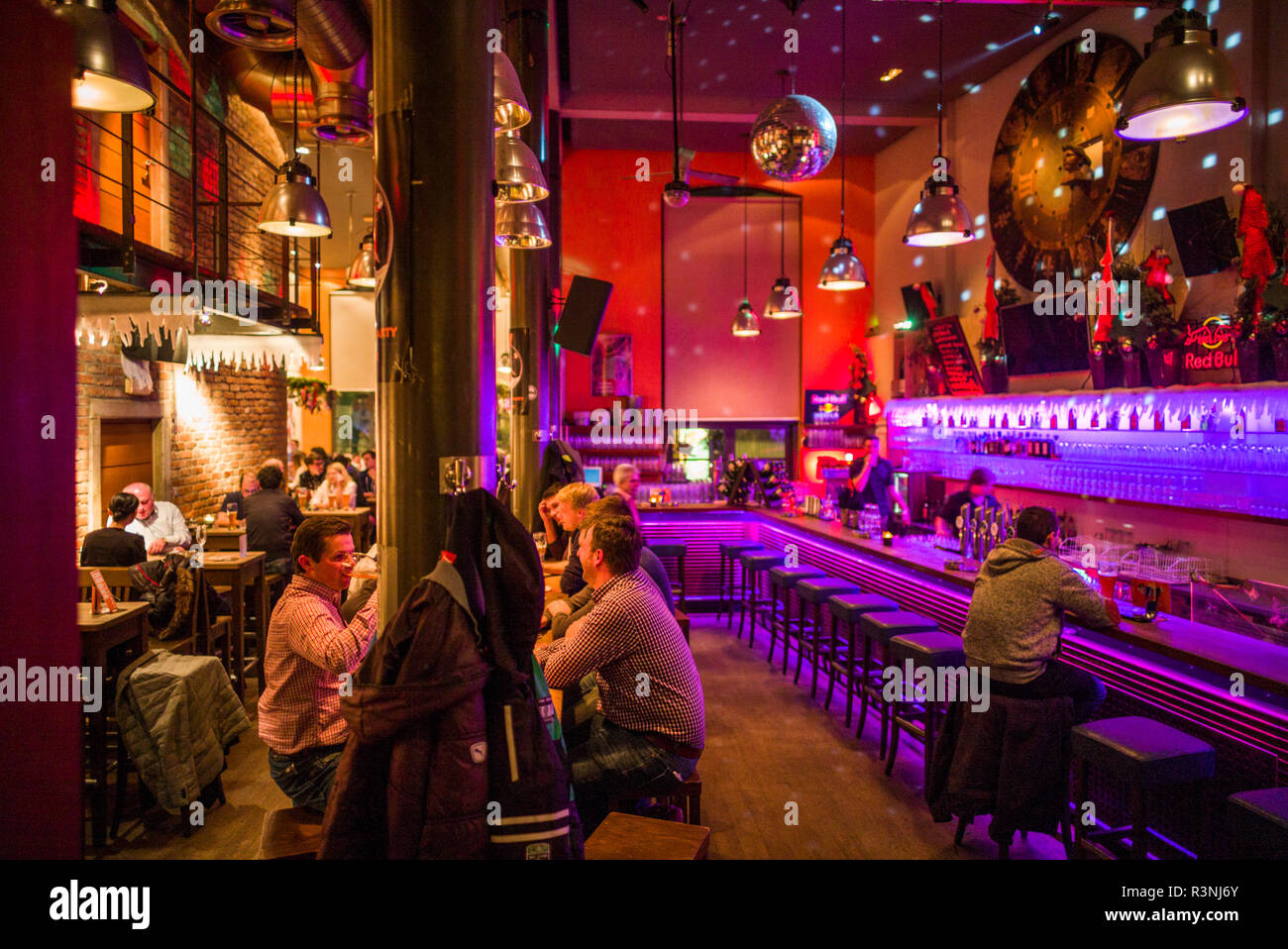 Austria, Salzburg, Die Weisse beer hall (Editorial Use Only Stock Photo