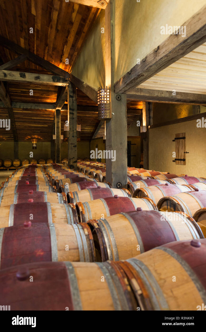 New Zealand Hawkes Bay Taradale Church Road Winery Wine Barrels Stock New Zealand Hawkes Bay Taradale Church Road Winery Wine Barrels Stock