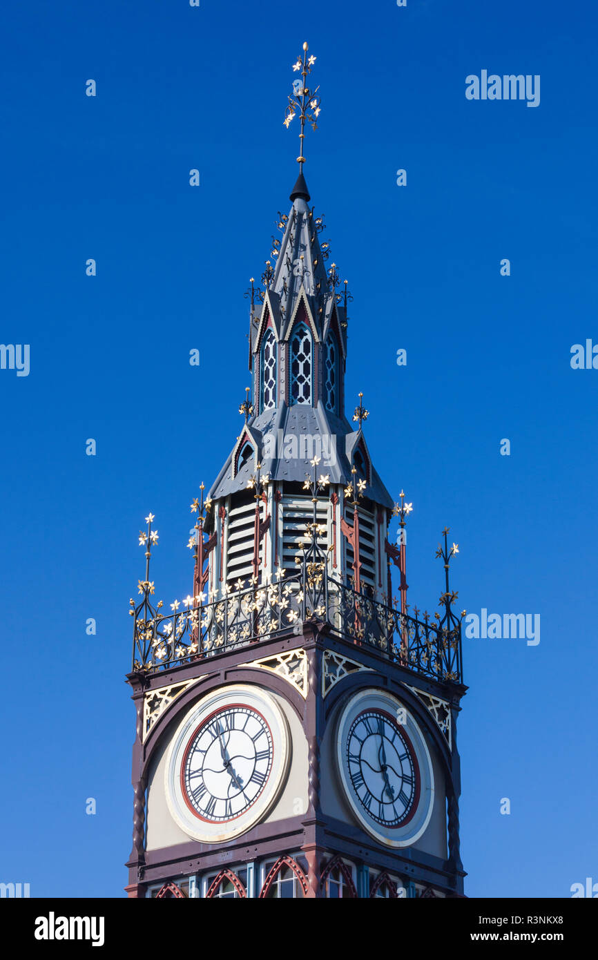 New Zealand, South Island, Christchurch, Victoria Street clock tower