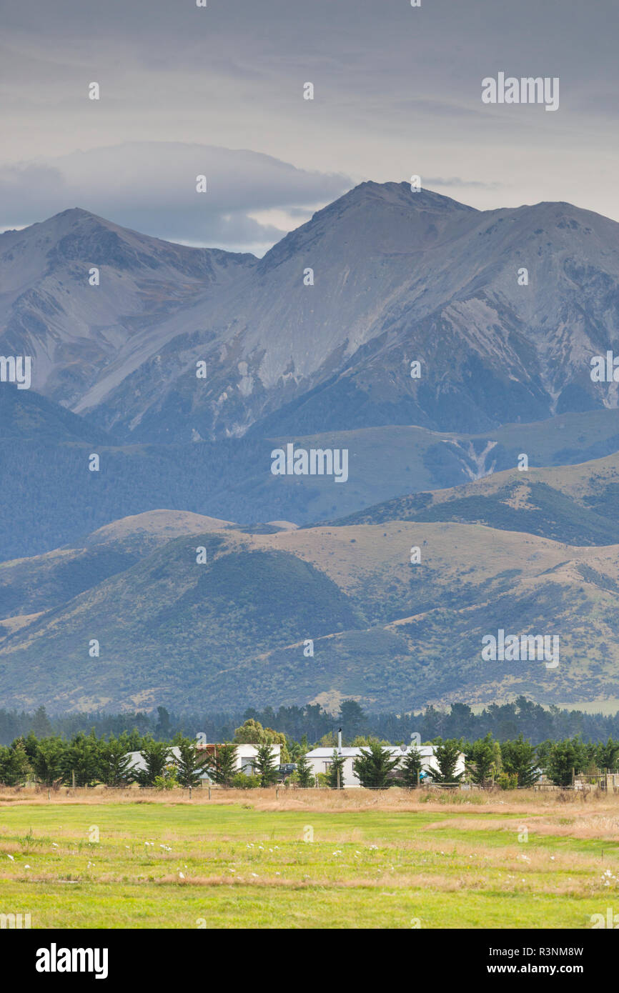 New Zealand, South Island, Selwyn District, Springfield, view of the