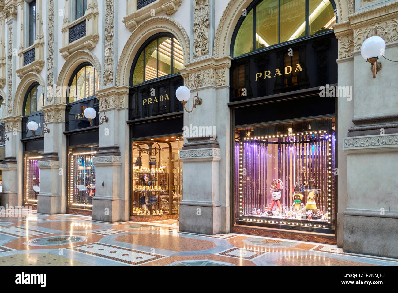 Prada store under the galleria Vittorio Emanuele II near piazza Duomo,  Milano, Italy Stock Photo - Alamy