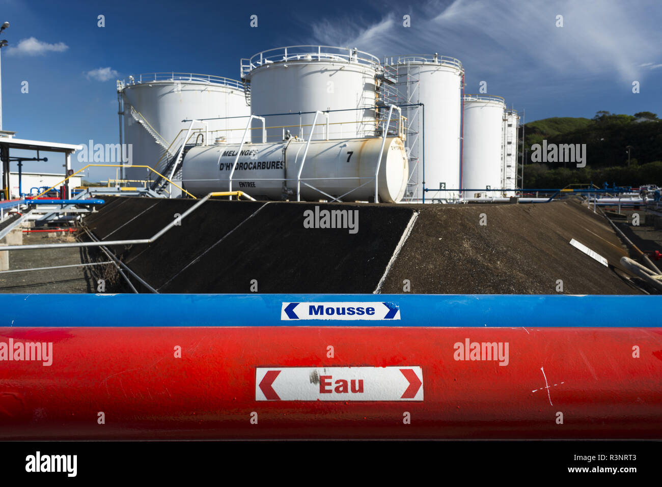 Fuel storage tanks. Pacific oil. New Caledonia Stock Photo Alamy