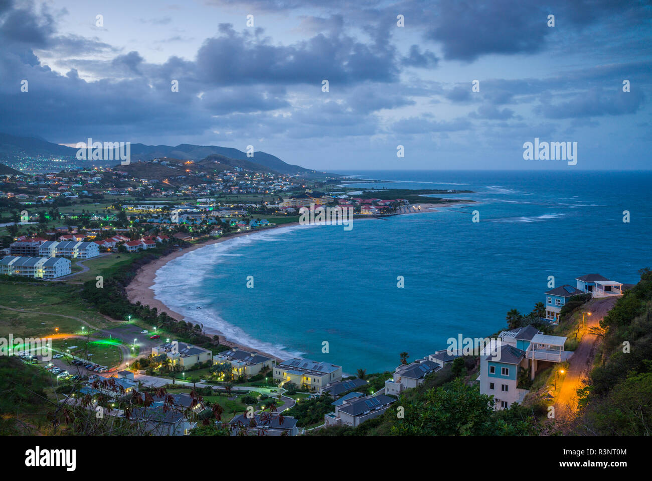 St. Kitts and Nevis, St. Kitts. Frigate Bay from Sir Timothy's Hill