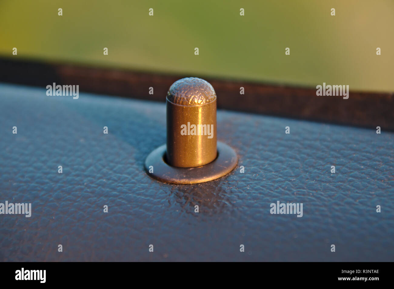 Door locking / unlocking knob of a car door Stock Photo Alamy
