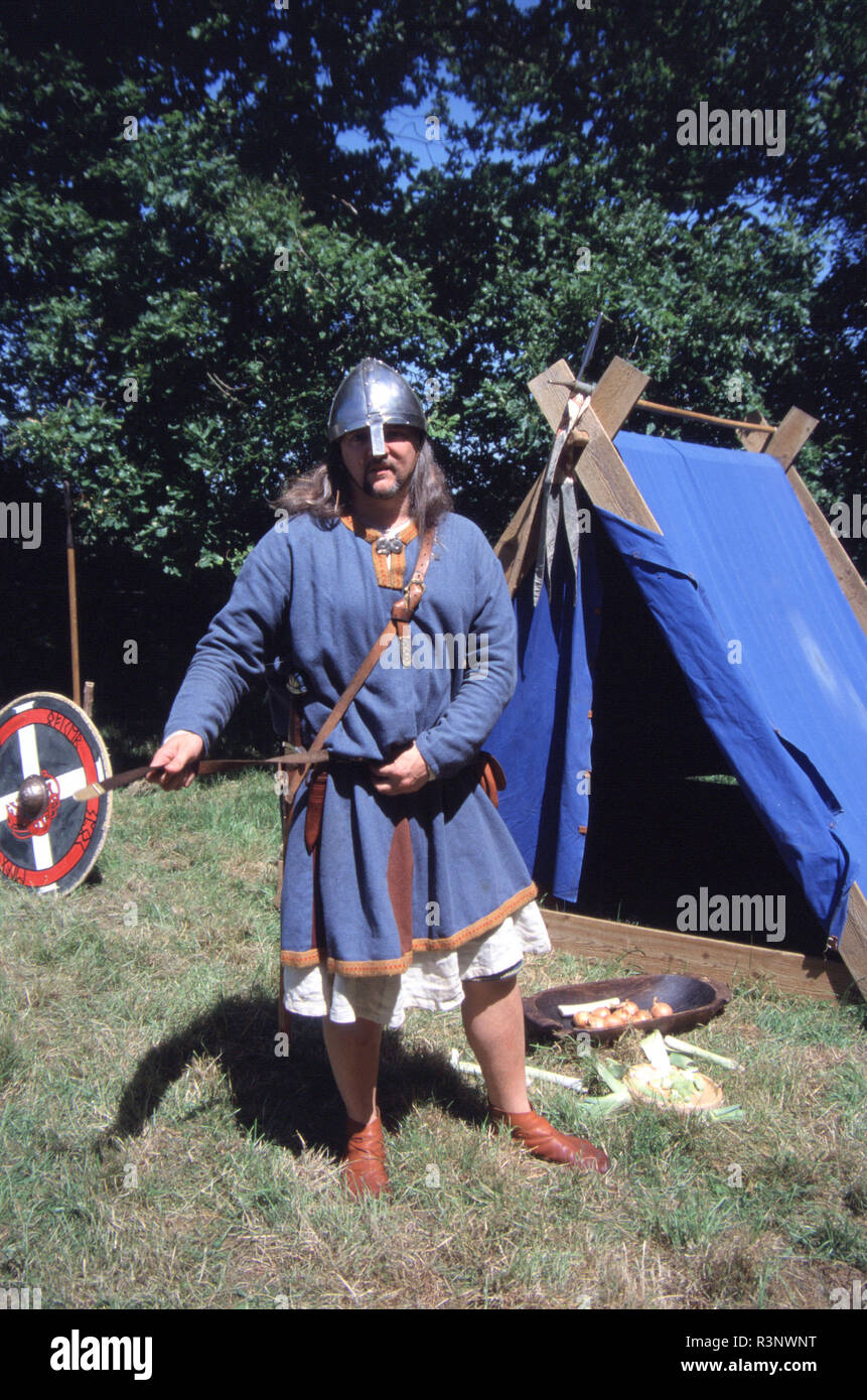 Anglo Saxon Warrior (Reenactor) Stock Photo