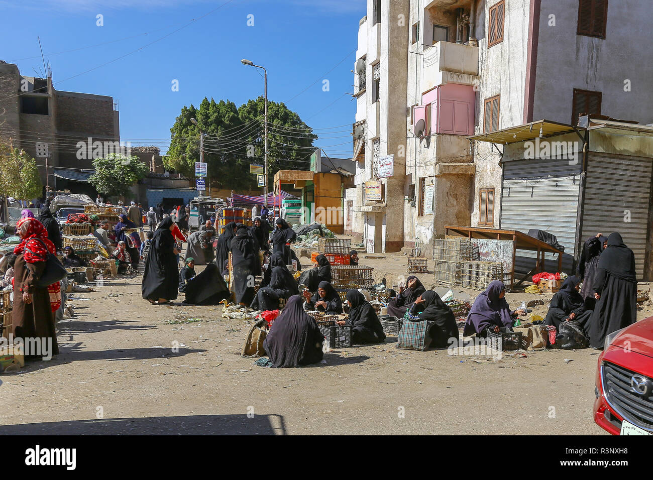 A local market at Edfu, Upper Egypt, North Africa Stock Photo