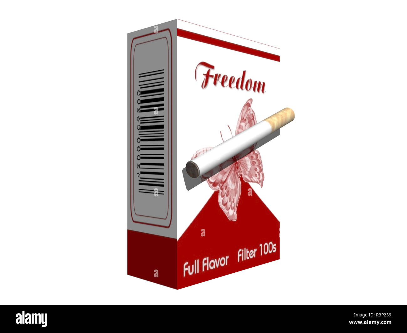 isolated cigarette and cigarette Stock Photo