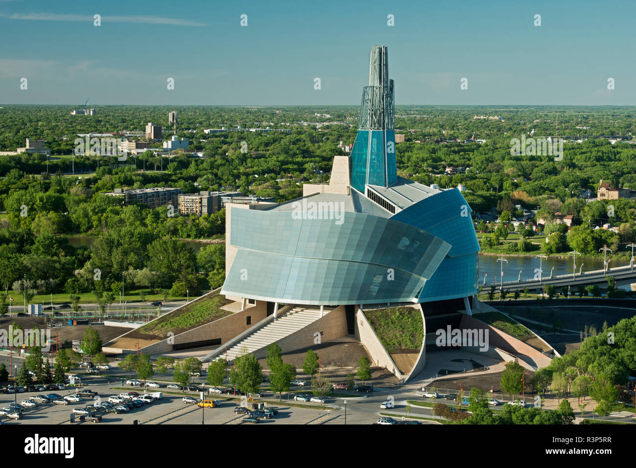 Canada, Manitoba, Winnipeg. Canadian Museum for Human Rights. Stock Photo