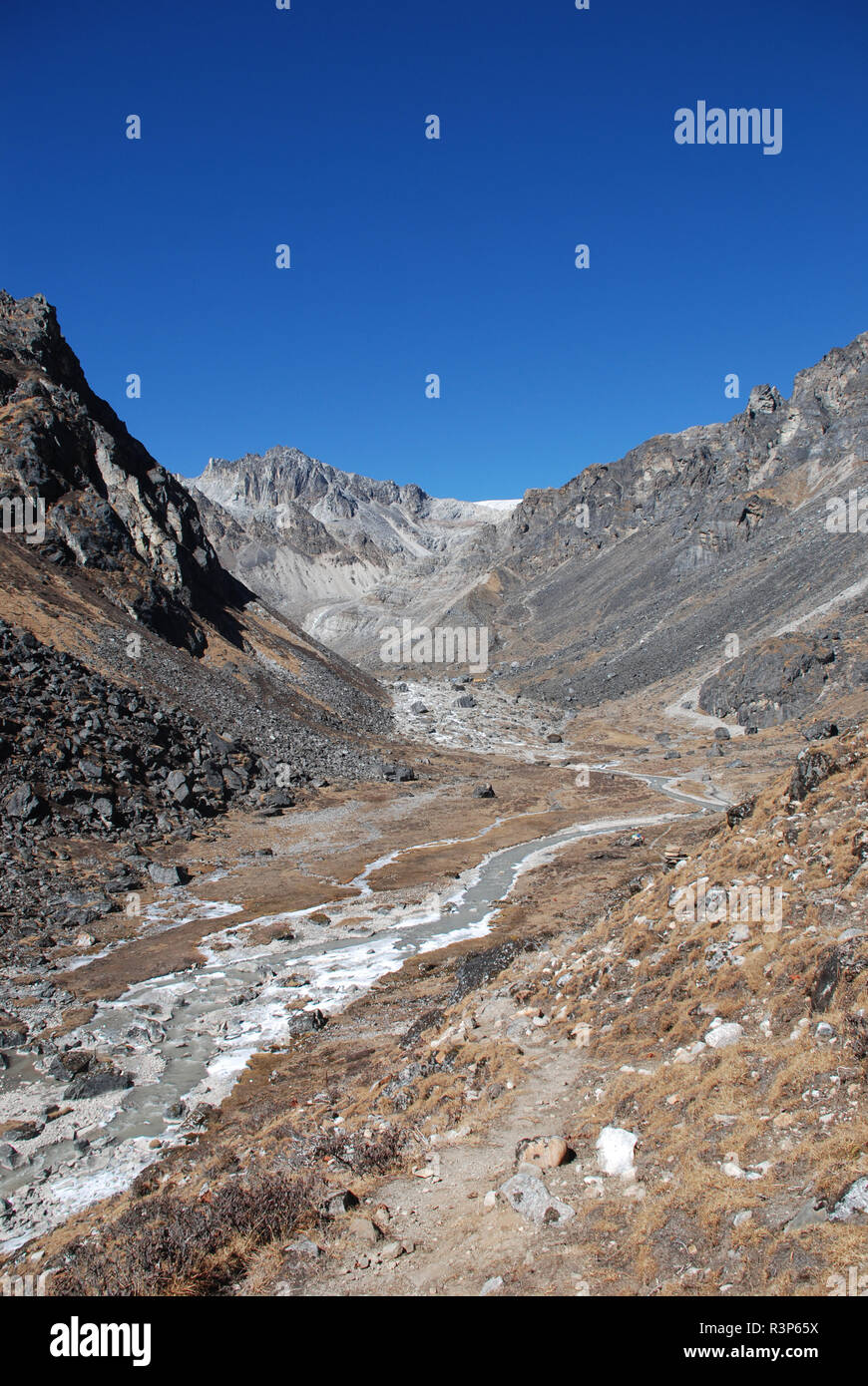 a remote valley in the east of Nepal Stock Photo