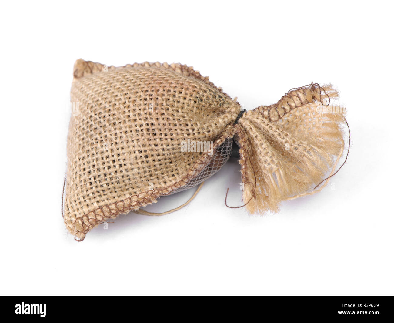 Small sack isolated on white background Stock Photo Alamy