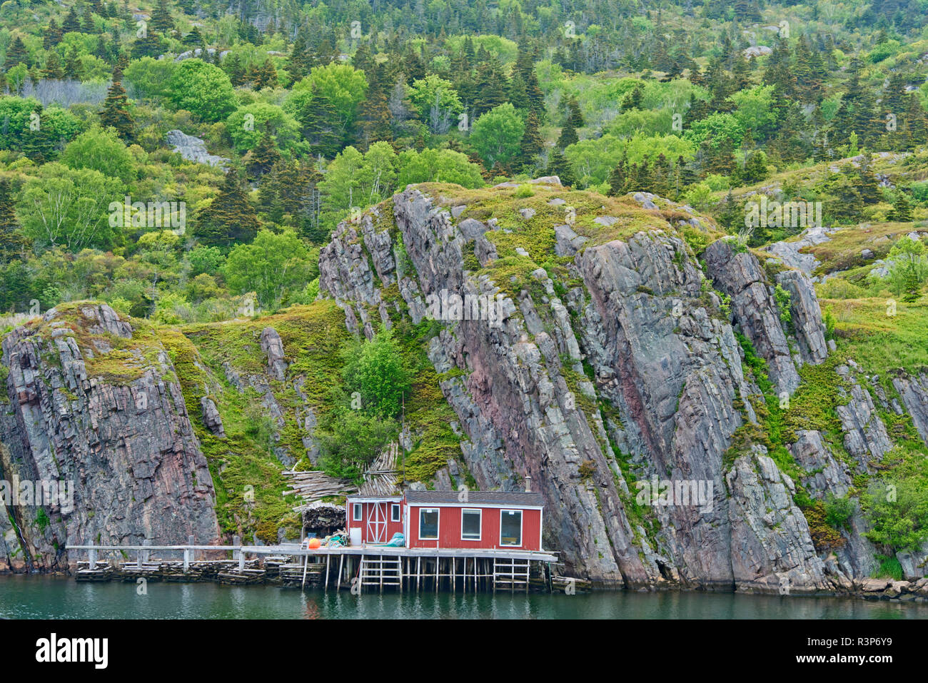 Canada, Newfoundland, Quidi Vidi. House in fishing village Stock Photo