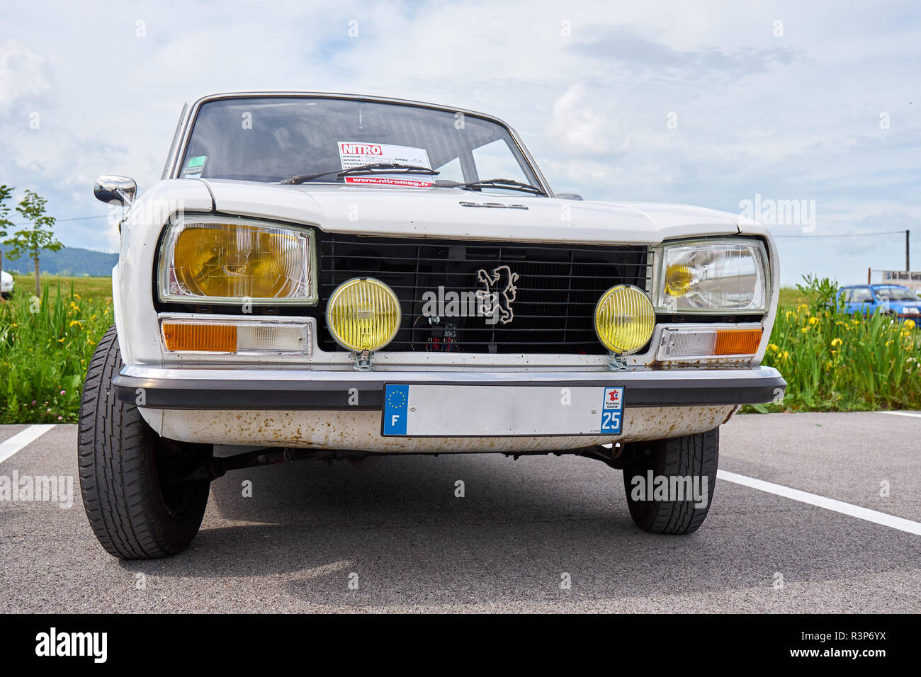 Houtaud/Franche Comté/France/June 2018 : White1979 Peugeot 304 GL 1.3 L ...