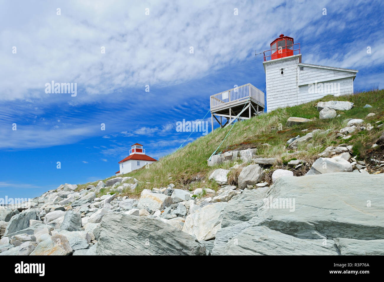 Canada, Nova Scotia. Issacs Harbour Lighthouse. Stock Photo