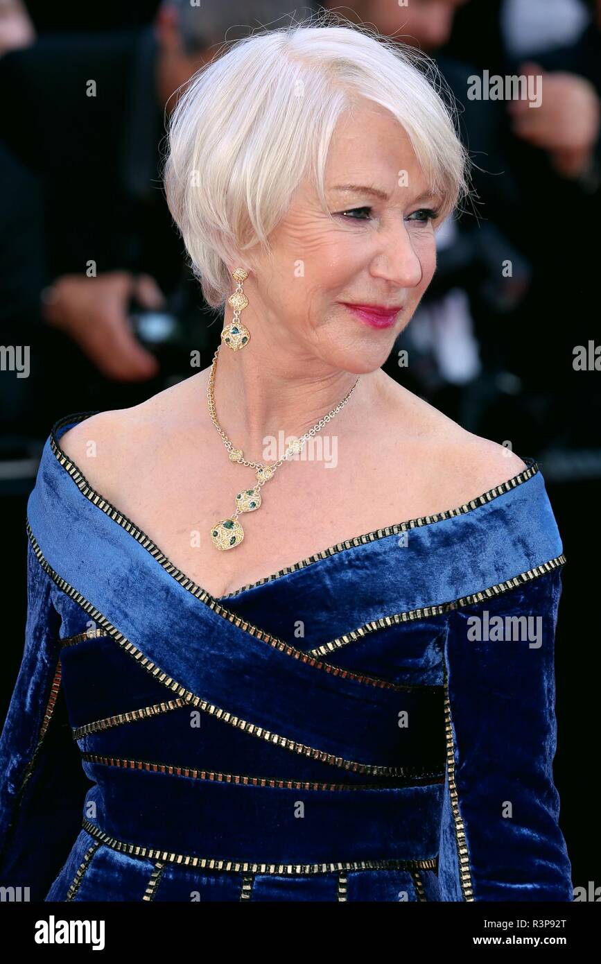 CANNES, FRANCE – MAY 12, 2018: Helen Mirren walks the red carpet for the 'Girls of the Sun' screening at the Festival de Cannes (Ph: Mickael Chavet) Stock Photo