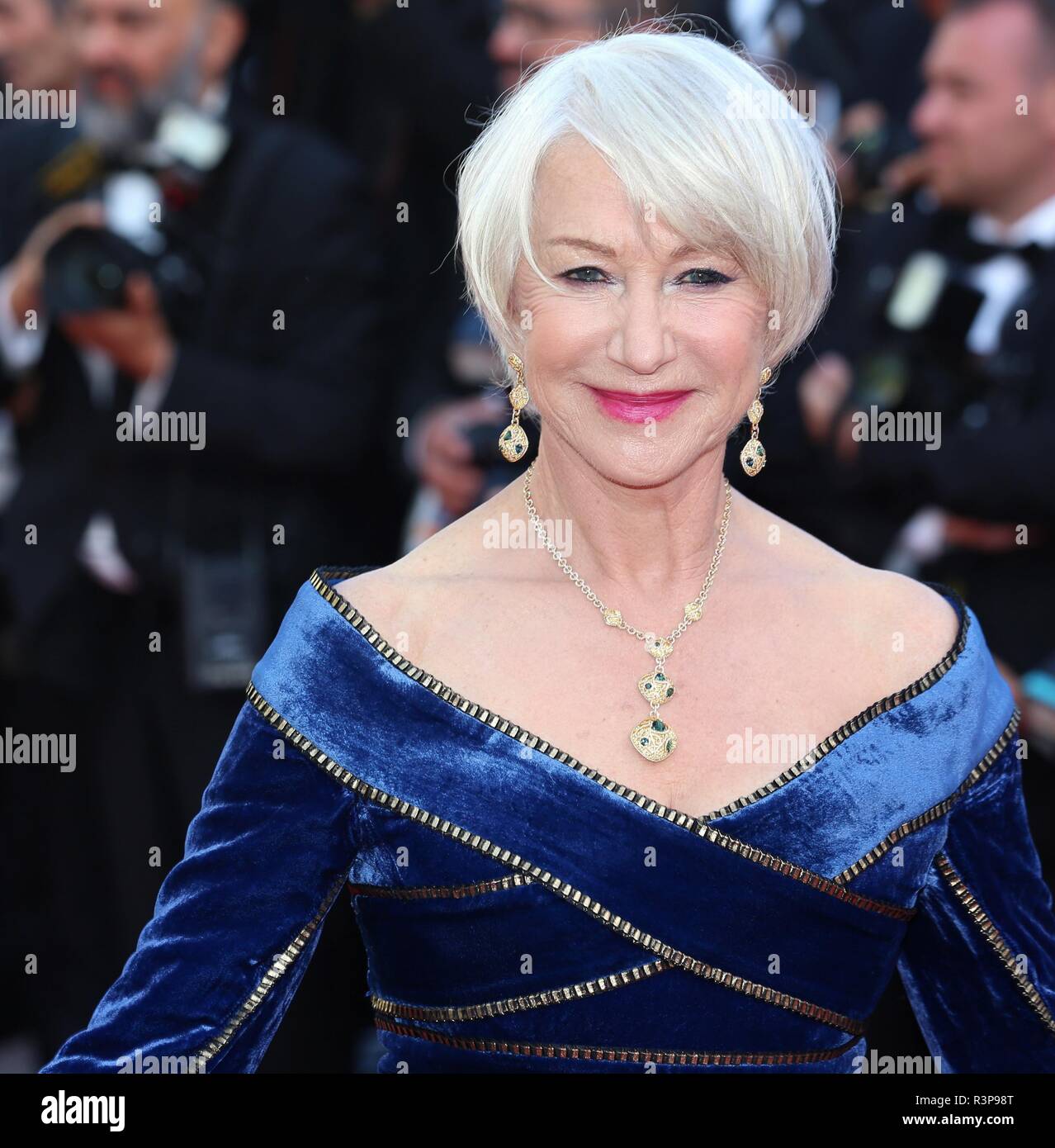 CANNES, FRANCE – MAY 12, 2018: Helen Mirren walks the red carpet for the 'Girls of the Sun' screening at the Festival de Cannes (Ph: Mickael Chavet) Stock Photo