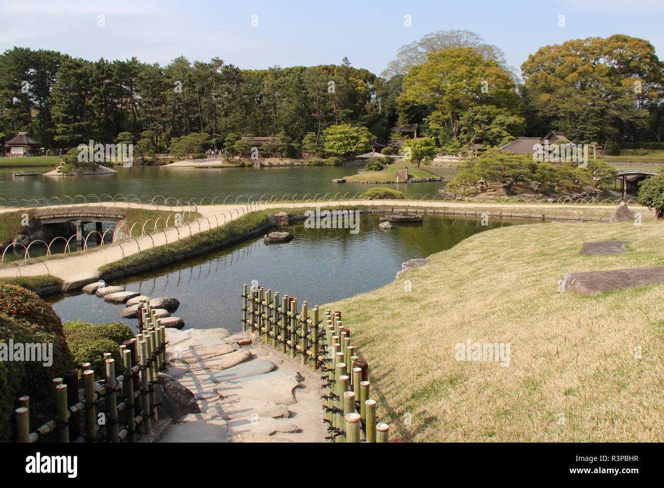 The Koraku-en garden in Okayama (Japan). Stock Photo