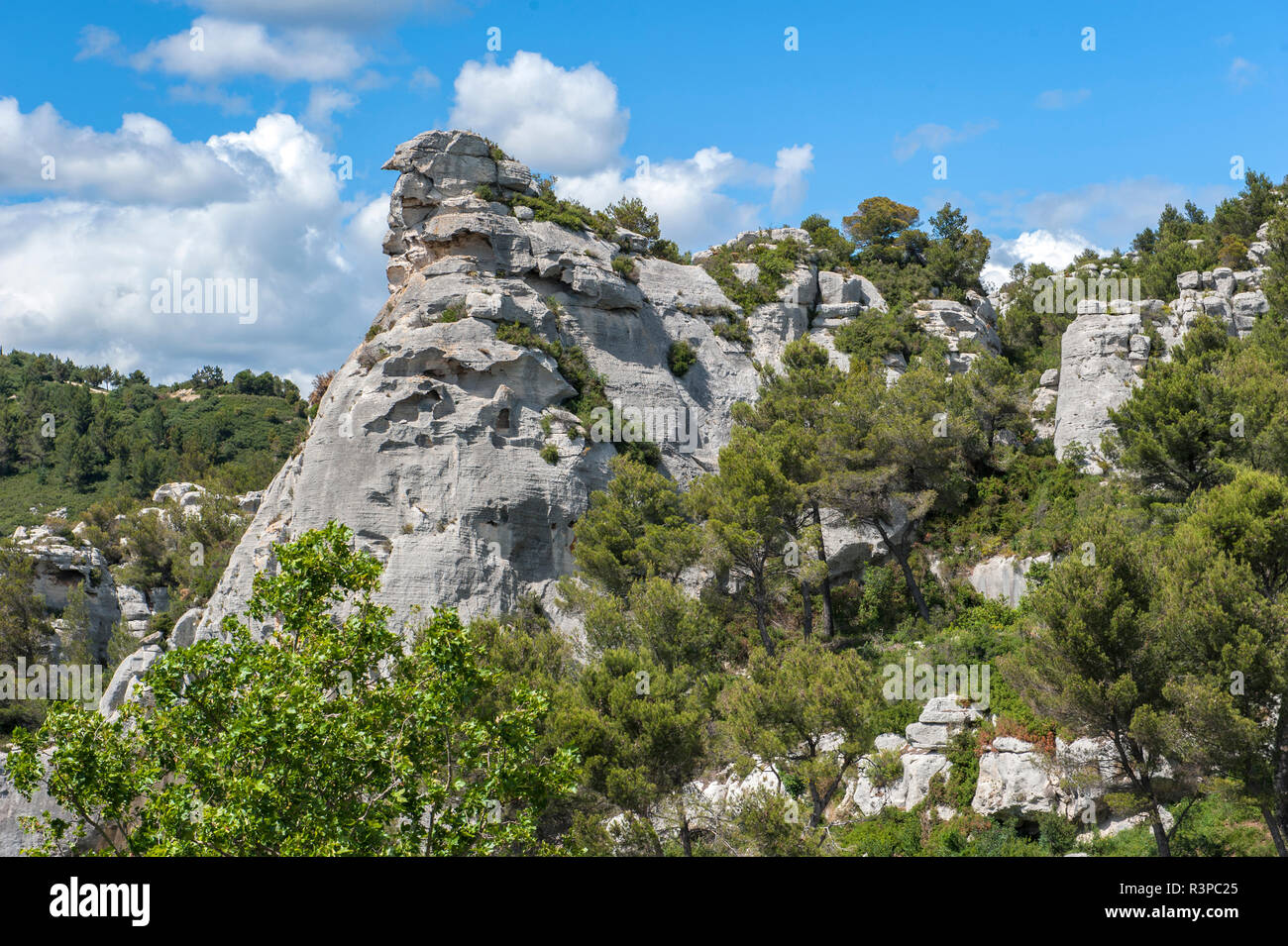 Provence Rocks Les Baux de Provence, rock outcrop, Provence, France, Europe Stock ...