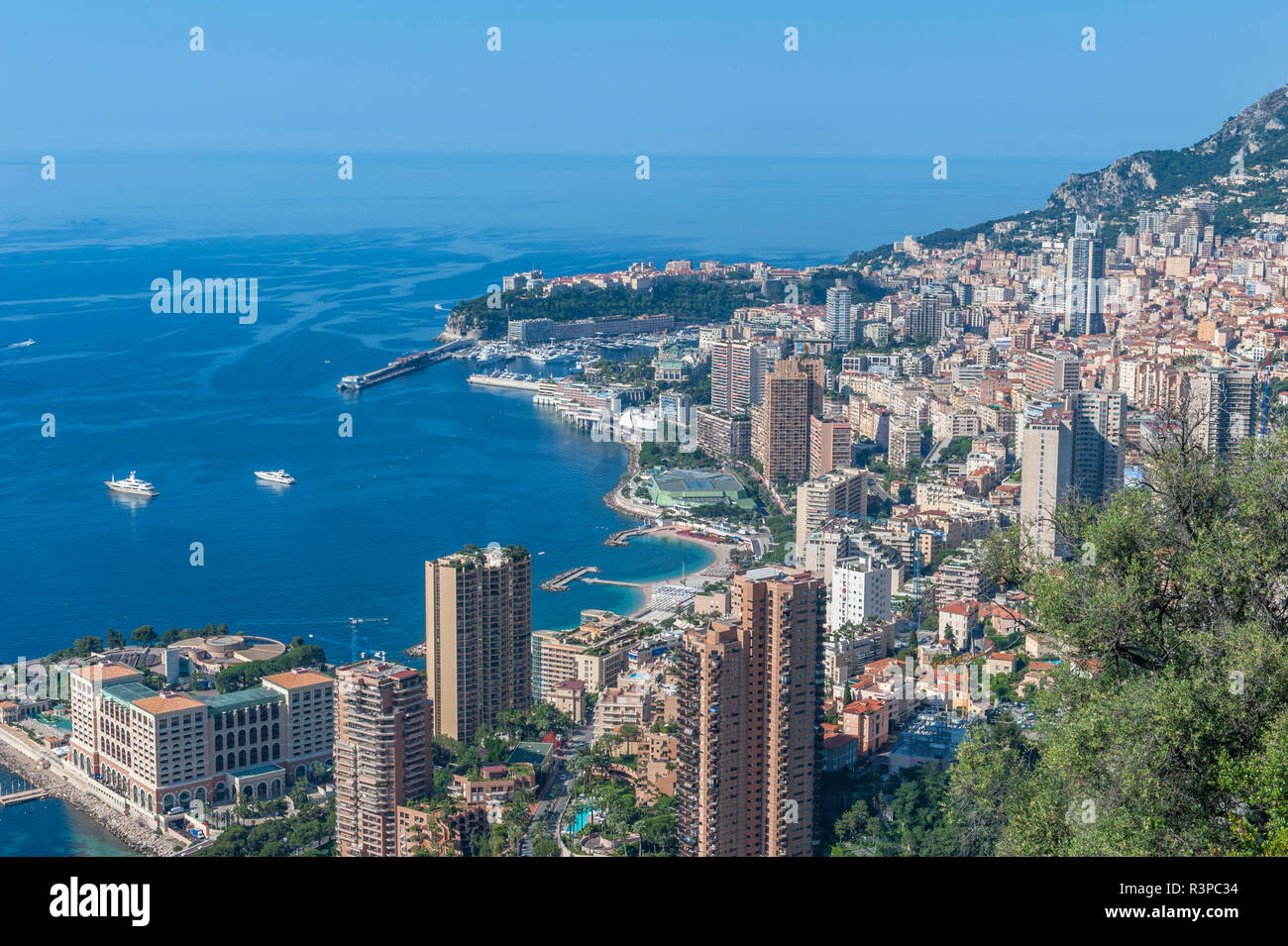 Aerial view of Monaco, Cote d'Azur, Europe Stock Photo - Alamy