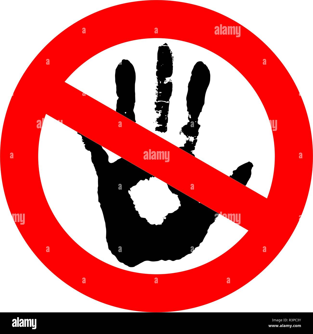 Vector do not touch . Do not touch icon. No entry sign. Stock Vector