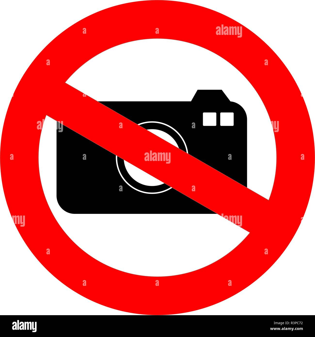 No photo sign isolated on white background. No photo camera vector. No