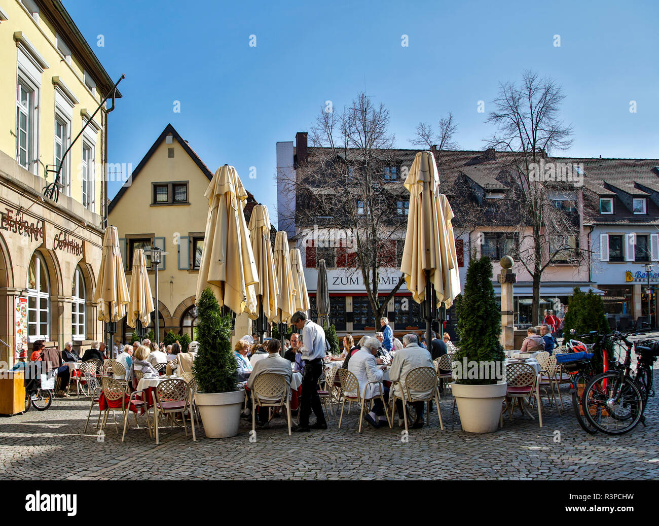 Germany, Rhineland-Palatinate, Bad Durkheim, Outdoor Cafe Stock Photo -  Alamy