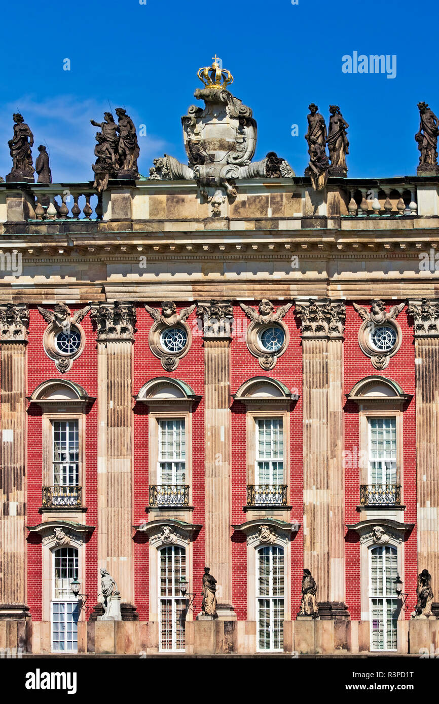 Potsdam, Brandenburg, Germany. Detail of the golden royal crest and