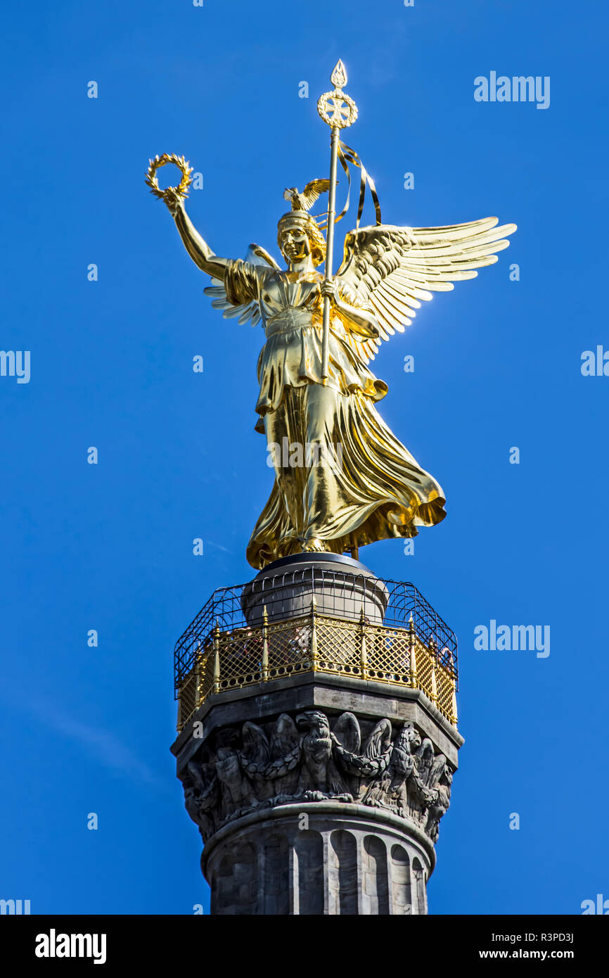 Bronzeskulptur Victory Victoria Antik-Stil Bronze Statue Berlin Siegessäule 37cm 