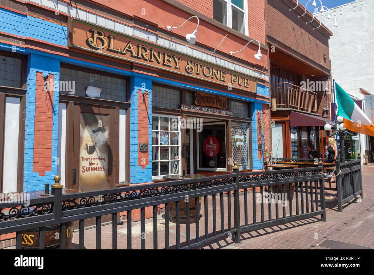 The Blarney Stone Pub in the Gaslamp Quarter, San Diego, California, United States, Stock Photo