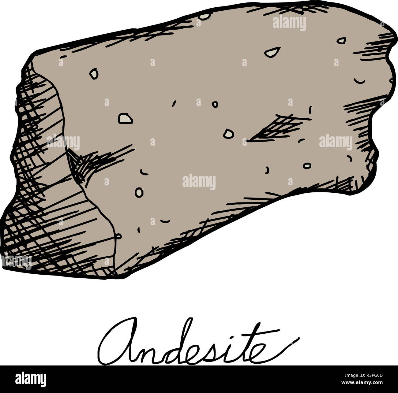 Andersite Rocks Andesite igneous rock sample hi-res stock photography and images - Alamy