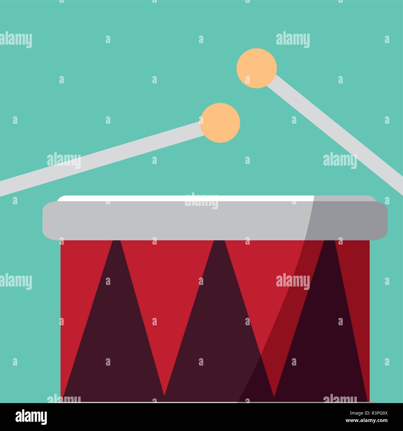 drums icon over blue background, vector illustration Stock Vector Image ...